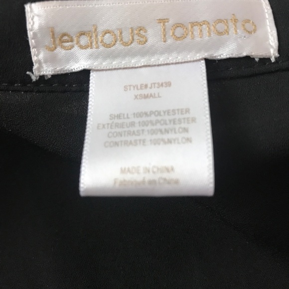 3/$15 Jealous tomato black draped long sleeve top - Picture 6 of 7